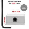 NU-SET 2215-6 Vertical Sliding Window Lock, 6 Pack, White