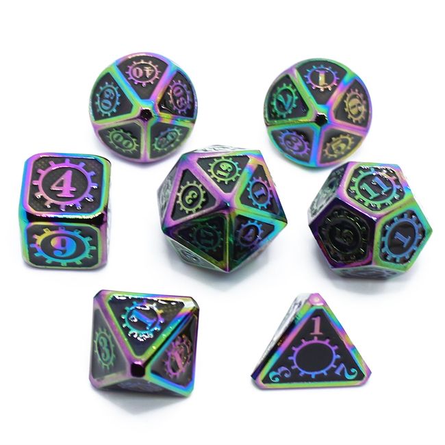 YANSHEGNYI-Metal Dice Dice Set, Dragon, RPG, D & D Board Games