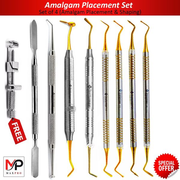 10Pcs Amalgam Placement Composite Filling Instruments Tooth Shaping Contouring