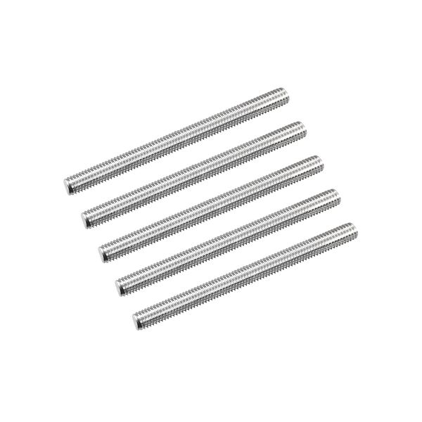 uxcell Full Thread Rod, Right Threaded Rod, Rod Stud 304 Stainless Steel, M5 x 60 mm, 0.8 mm Thread Pitch, 5 Pieces