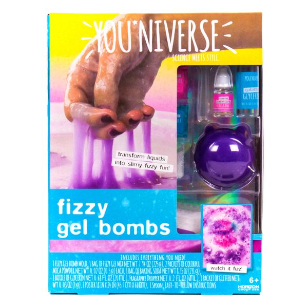 Just My Style You*niverse Fizzy Gel Bombs by Horizon Group USA, Girl STEM Kit, DIY Slime, Make Your Own Squishy Water Bombs, Hands-on Science Kit for Kids