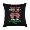 Venus Fly Trap Botanical Gardening Exotic Carnivorous Throw Pillow