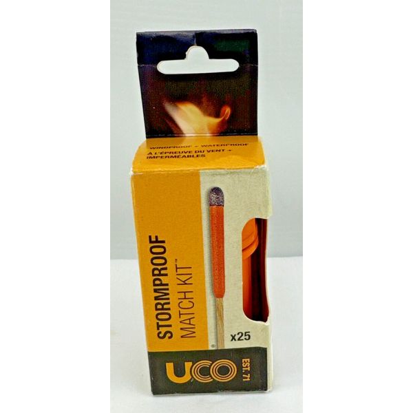 25 Count - UCO Storm Proof Match Kit W/ Storage Case Windproof and Waterproof