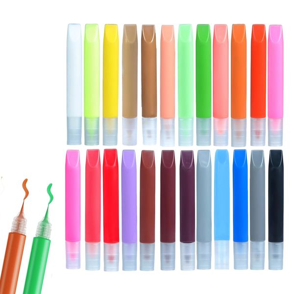 Stained Glass Paint Kit For Window Glass Art Painting, 24 PCS Suncatcher Kits For Kids, Best Stain Glass Paint Supplies For Beginners, Diy Suncatcher Craft