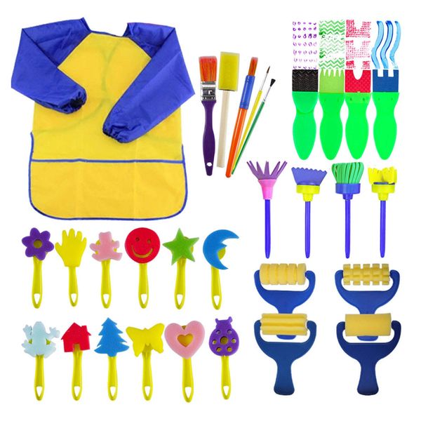 EVNEED Paint Sponges for Kids,29 pcs of Fun Paint Brushes for Toddlers