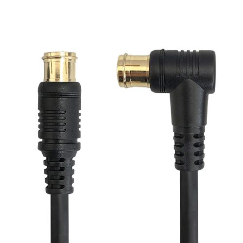 4K8K Broadcasting Compatible Antenna Cable, 32.8 ft (10 m), Black, S4CFBAL 4C Coaxial Cable, L-Type Plug (Plug-In) - Straight Plug (Plug-In) FNT-4CZ-BK100