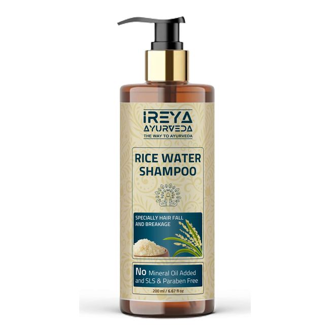 Rice Water Shampoo for hair with Rosehip oil 200ml (6.76oz) Rice Water for Hair Growth & Smooth Hair | No minerals and preservatives.