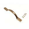 KITCHEN CUPBOARD DOOR HANDLE FRONT FIX SASH BRASS 6 INCH 150MM ( pack 2 )