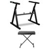Knox Z Style Electronic Keyboard Stand with Adjustable X Style Keyboard Bench
