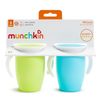Munchkin Miracle 360 Trainer Cup, Spill proof Green/Blue 7 Ounce Cup, 2- Count
