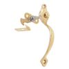 PUSH BUTTON LATCH cast brass cabinet handle pull catch door drawer antique vinta