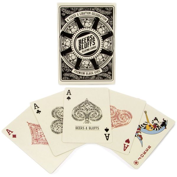 Beers & Bluffs Craft Beer Themed Playing Cards - Plastic-Coated, Standard Index, Poker Size