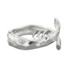 Flower Ring HTC0040-SV Tail Clutch (No Size), Slap Parts, Silver