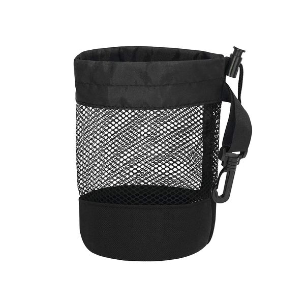 Samcos Golf Ball Case, Golf Ball Pouch Mesh Bag Golf Ball Storage Bag Golf Ball Storage Bag Tennis Ball Net Bag Large Mesh Golf Pouch Golf Net Pocket, black, Traditional