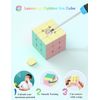 ROXENDA Speed Cube Set, 2X2 3X3 Pyramid Speed Cube Stickerless Fast Cube with Instruction (Macaron cube set)