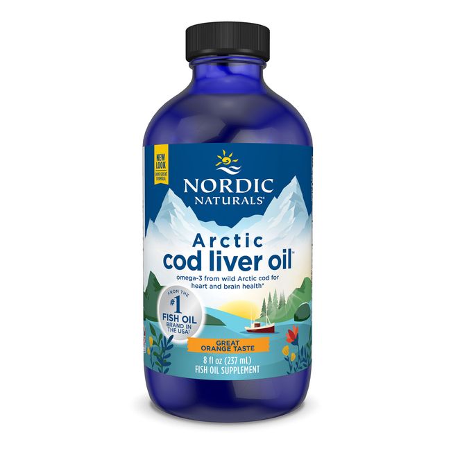 Nordic Naturals Arctic CLO - 100% Wild Cod Liver Oil, Orange Flavor, 8 Oz