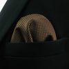 shlax&wing Men's Necktie Solid Brown Silk