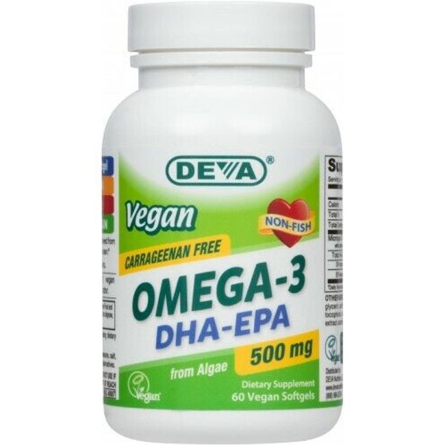 DEVA VEGAN DHA-EPA 500 MG POTENCY (CARRAGEENAN-FREE)