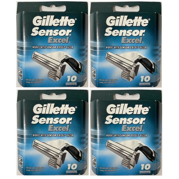 Gillette Sensor Excel Razor Blades - 40 Cartridges