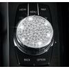 Crystal Silver Center Console iDrive Multimedia Controller Knob Cover For BMW