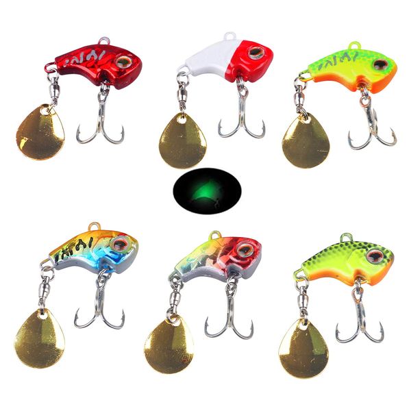 Jig Spinner Set, Kunstköder Löffel Dreifachhaken Spinner Köder Spinnerbait Künstlicher Köder Angelköder Angelhaken für Forelle, Barsch, Hecht, Döbel, Zander