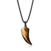 COAI Wolf Tooth Healing Crystal Tiger Eye Necklace