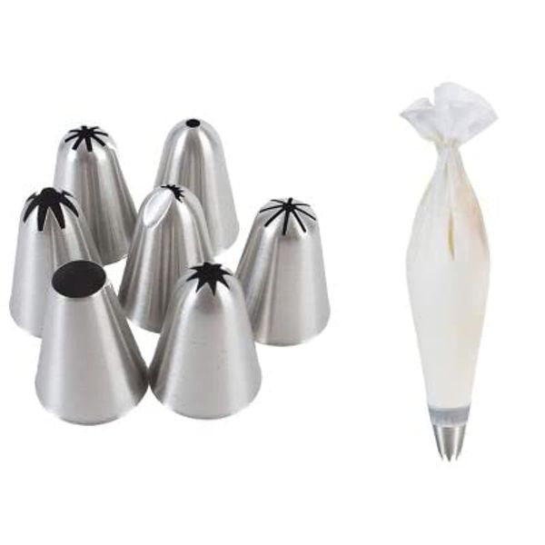 Lakeland Professional Piping Nozzles & Reusable Bag Gift Set - 7 Pieces