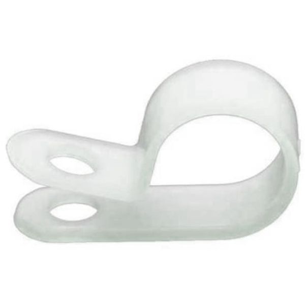 Cable Clamp, 1/2 In, White, Pk100