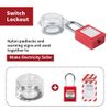 HiLKCO Transparent Lockout Box for Emergency Stop Wall Switch Buttons, 1.18in (30mm) Diameter Push-Type，5-Pack