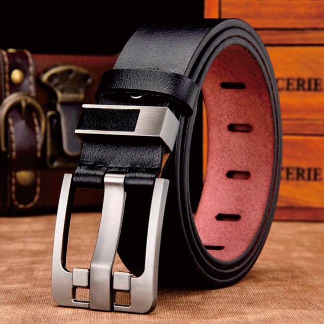 Luxury Genuine Leather Belts For Men And Women With Big Buckle