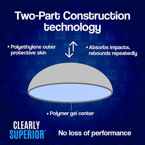 Clearly Superior Heavy Duty Wall Protectors - Large 4 Pack Rectangle 4" x 2" x .30" - Shields & Quiets Doors, Large Furniture, Bedframes, Appliances - Reusable and Easy to Apply Polymer Gel Bumpers
