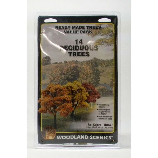 Woodland SCENICS 3-5" DECIDUOUS Trees Fall Colors 14 Pieces TR1577 WDS1577