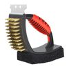 QBLEEV Bird Cage Cleaner, Stainless Steel Triangle Brush Set, Multi-Function Copper Bristle, Lightweight & Durable, Includes Cleaning Brush, Red