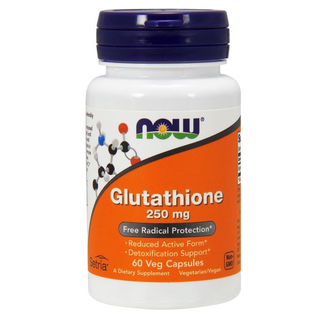 NOW Foods Glutathione, 250 mg, 60 Veg Capsules