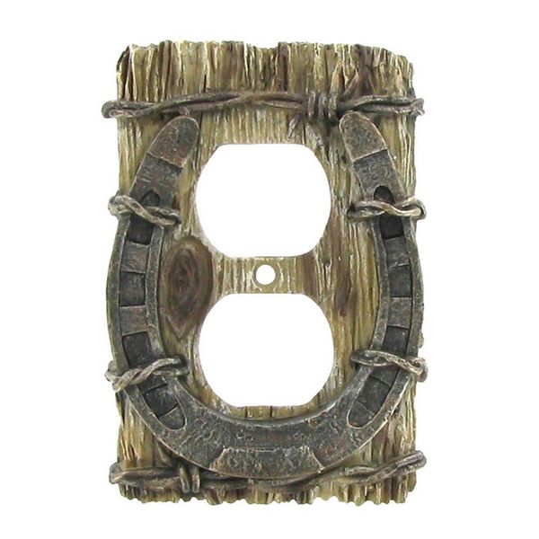 Beautiful Western Horseshoe 3-d Home Outlet Cover