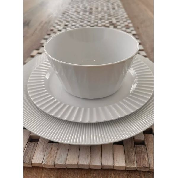 Hotel Collection Fluted Dinnerware 12 Set Service for 4 New Boxed @