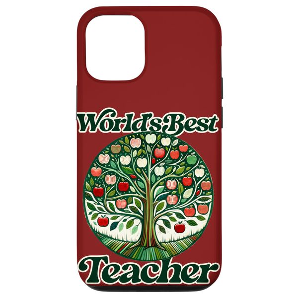 iPhone 14 World's Best Teacher Apple Tree Design Case