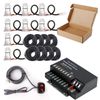 8 PACK HID Hazard Strobe Lights Kit White Emergency Warning Hideaway Driving
