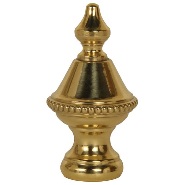 Brass Finish Knob Lamp Shade Finial