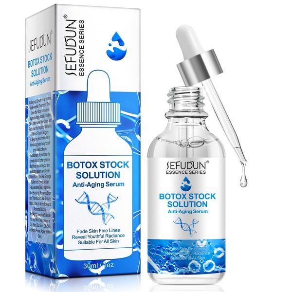 Botox Stock Solution Facial Serum, Botox Face Serum for Women, Botox in a Bottle Anti Aging Serum for Face Reduce Fine Lines, Wrinkles, Face Tightening Botox