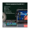Podcast Equipment Bundle for 2, DJ Mixer with 3.5mm Diaphragm Condenser Micro...
