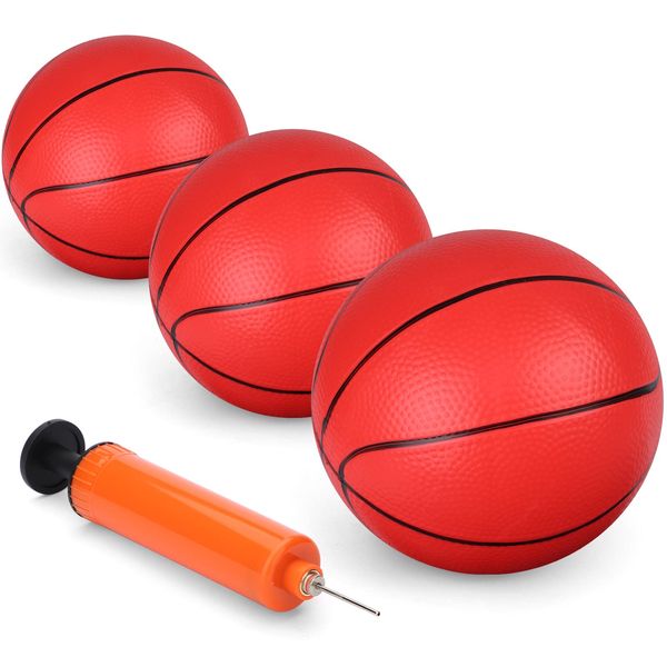 5" Mini Basketball for Mini Basketball Hoop, Small Replacement Basketball Toy for over The Door Basketball Hoop, PVC Basketballs for Kids Toddler, Beach Indoor Outdoor Sport Game Gift Set 3 PCS