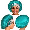 4 Pack Satin Bonnet Silk Bonnet for Sleeping, Bonnets for Black Women Hair Bonnet for Sleeping Silk Sleep Cap, Wide Soft Band Bonnet for Curly Hair