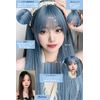 Emgrande Wig Creative Line [Supervised by Active Top Stylists] 6-Piece Set, High Tone Color, Women's Wig Bob, Semi-Long, Small Face Effect, Full Wig, (Blue Mesh Brown, DY47A)