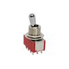 Large Guitar Ultra Toggle Switch 4PDT 4-Pole 2-way On-On - Chrome
