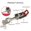 2PCS Adjustable Toggle Clamp, 102mm Toggle Latch Lockable, Stainless Steel Toggle Clamp for Box Drawer Cabinet
