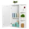 Bathroom Cabinet Wall Mount Medicine Cabinet with Single Mirror Door Adjustable 