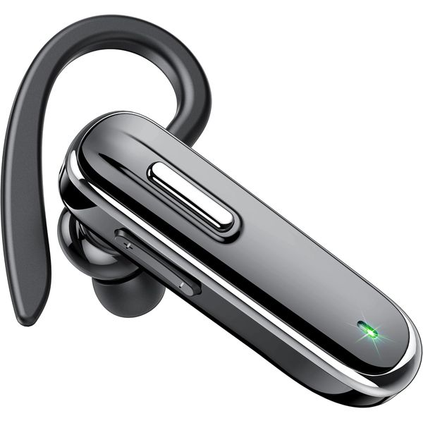 Bluetooth Earpiece, Wireless Bluetooth Headset with ENC Noise Canceling Mic, V5.3 in-Ear Headphone with 25 Hours Long Standby, USB-C Charge, Handsfree Earpiece for Business, Driving, Office, Trucker