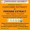 Turmeric Curcumin High Potency 95% 2000mg with Black Pepper Extract - 200 Caps!