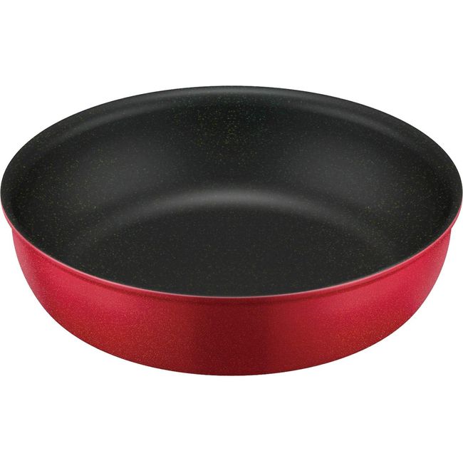 Thermos KVA-020 R Durable Series Removable Handle Frying Pan, 7.9 inches (20 cm), Red, Induction Compatible